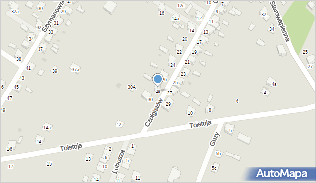 Tarnowskie Góry, Czołgistów, 28, mapa Tarnowskie Góry