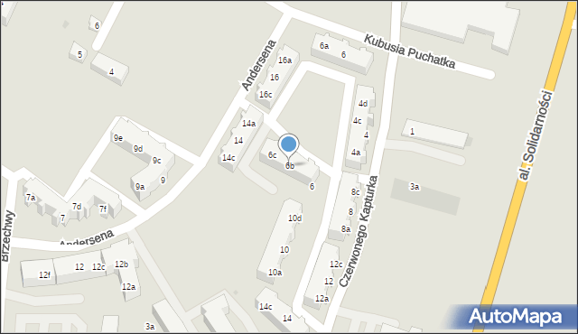 Tczew, Czerwonego Kapturka, 6b, mapa Tczew