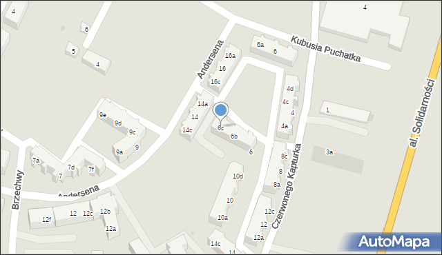 Tczew, Czerwonego Kapturka, 6c, mapa Tczew