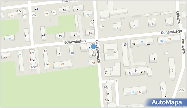 Tczew, Czyżykowska, 37a, mapa Tczew