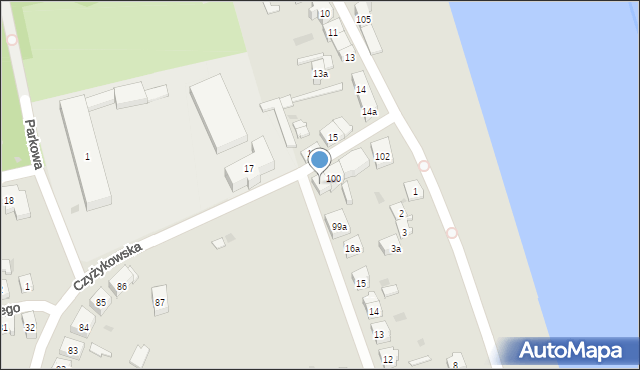 Tczew, Czyżykowska, 99, mapa Tczew