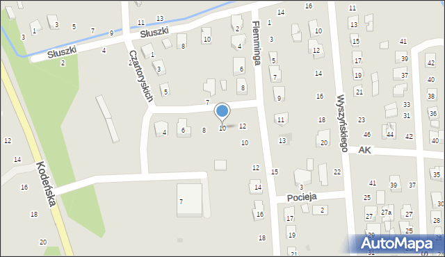 Terespol, Czartoryskich Izabelli i Adama, 10, mapa Terespol