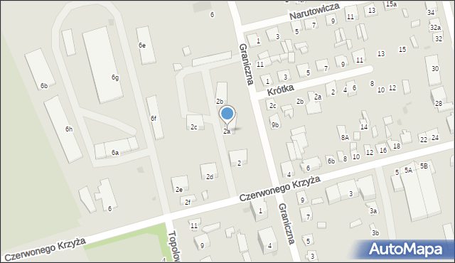 Terespol, Czerwonego Krzyża, 2a, mapa Terespol