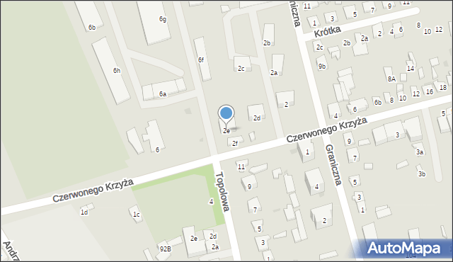 Terespol, Czerwonego Krzyża, 2e, mapa Terespol