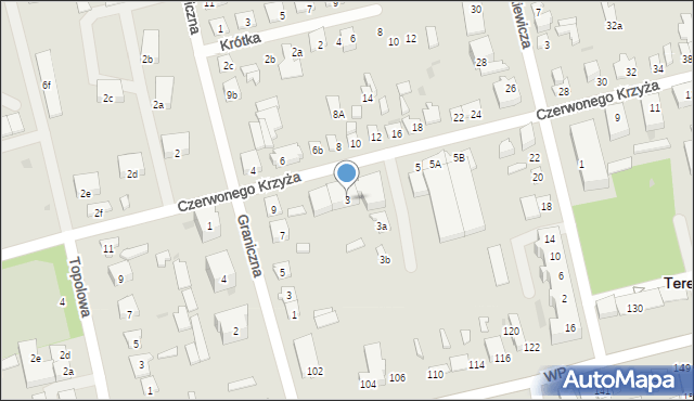 Terespol, Czerwonego Krzyża, 3, mapa Terespol