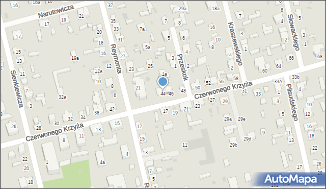 Terespol, Czerwonego Krzyża, 44, mapa Terespol