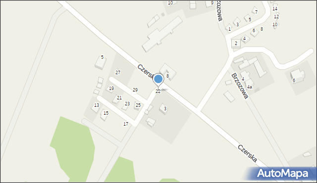 Tleń, Czerska, 22, mapa Tleń