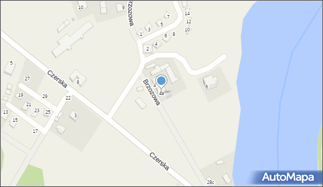 Tleń, Czerska, 4a, mapa Tleń