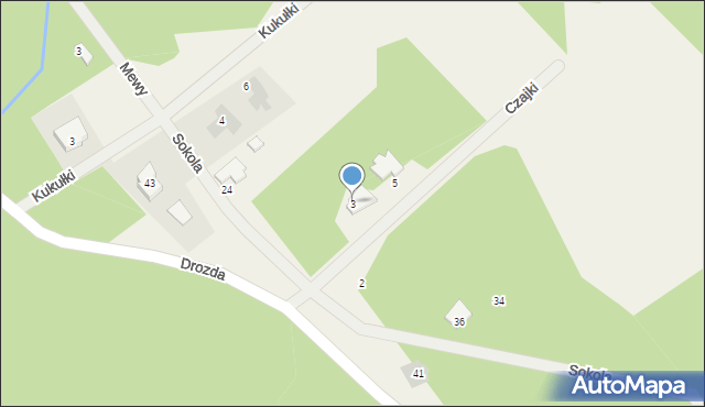 Tomaszkowo, Czajki, 3, mapa Tomaszkowo