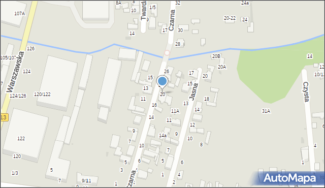 Tomaszów Mazowiecki, Czarna, 20, mapa Tomaszów Mazowiecki