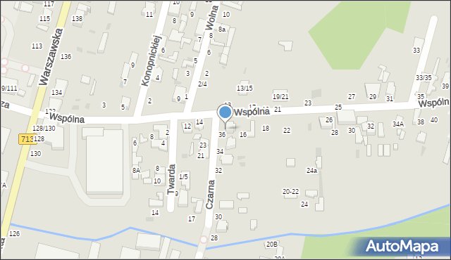 Tomaszów Mazowiecki, Czarna, 38, mapa Tomaszów Mazowiecki