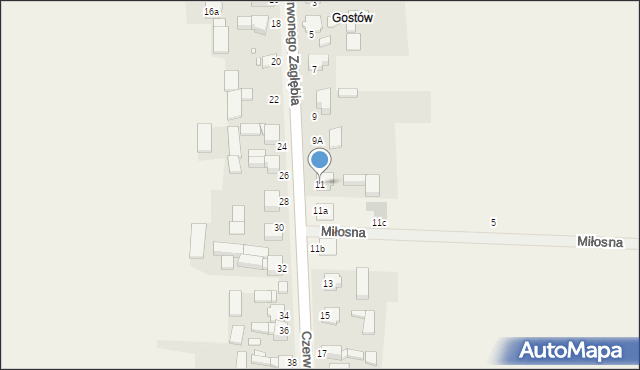 Toporowice, Czerwonego Zagłębia, 11, mapa Toporowice