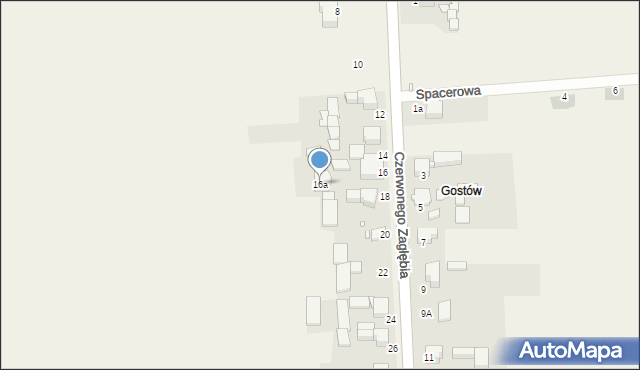 Toporowice, Czerwonego Zagłębia, 16a, mapa Toporowice