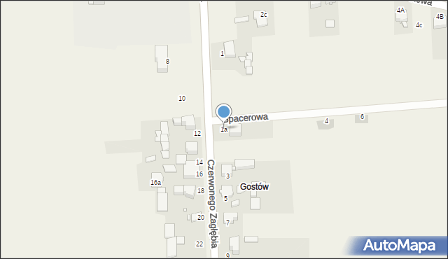 Toporowice, Czerwonego Zagłębia, 1a, mapa Toporowice