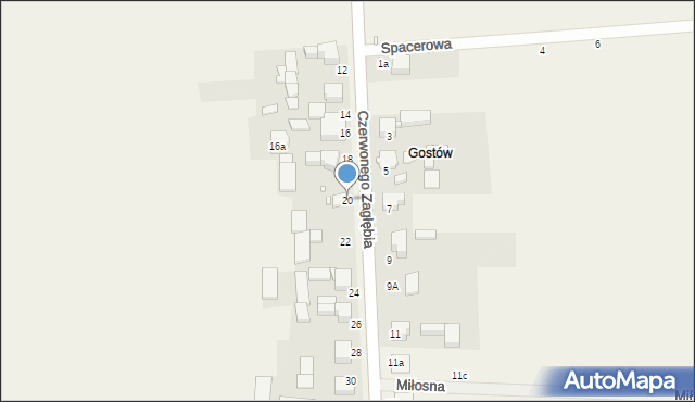 Toporowice, Czerwonego Zagłębia, 20, mapa Toporowice