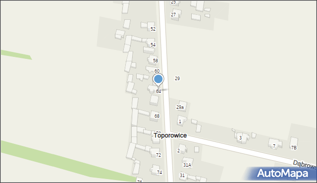 Toporowice, Czerwonego Zagłębia, 64, mapa Toporowice
