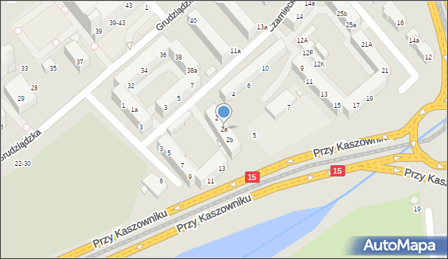 Toruń, Czarnieckiego Stefana, hetm., 2a, mapa Torunia