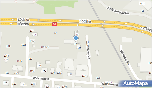 Toruń, Czerniewicka, 16, mapa Torunia