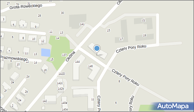 Toruń, Cztery Pory Roku, 13, mapa Torunia