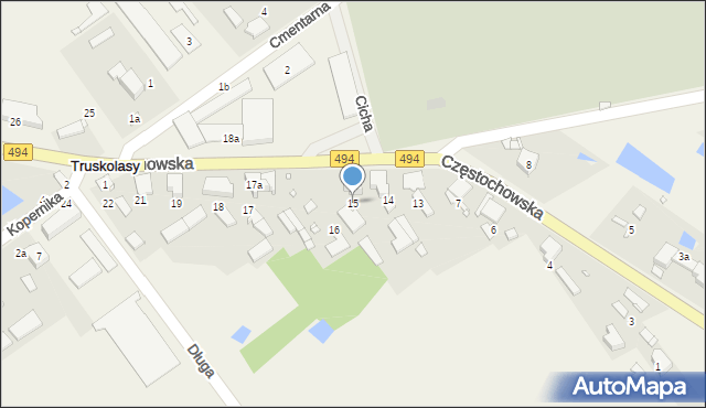 Truskolasy, Częstochowska, 15, mapa Truskolasy