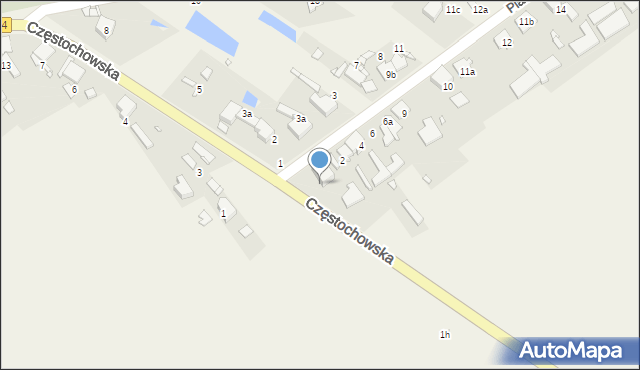 Truskolasy, Częstochowska, 1b, mapa Truskolasy