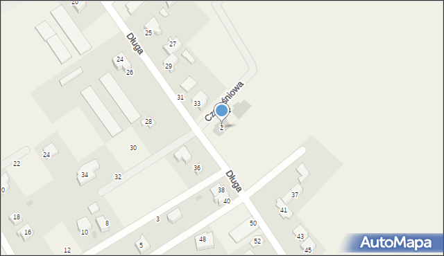 Tuchom, Czereśniowa, 2, mapa Tuchom