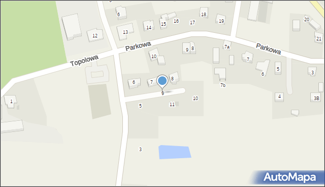 Turze, Czysta, 9, mapa Turze