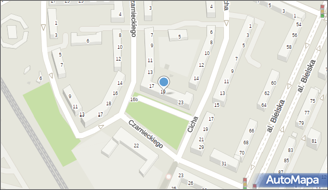 Tychy, Czarnieckiego Stefana, hetm., 21, mapa Tychów
