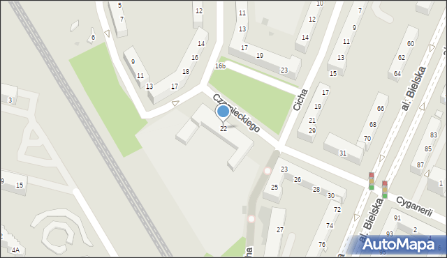 Tychy, Czarnieckiego Stefana, hetm., 22, mapa Tychów