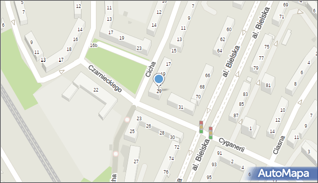 Tychy, Czarnieckiego Stefana, hetm., 29, mapa Tychów