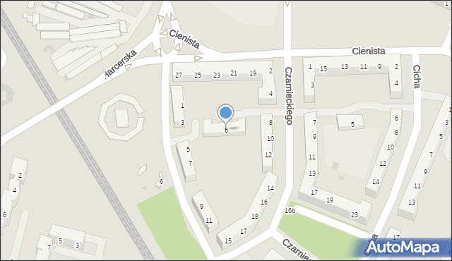 Tychy, Czarnieckiego Stefana, hetm., 6, mapa Tychów