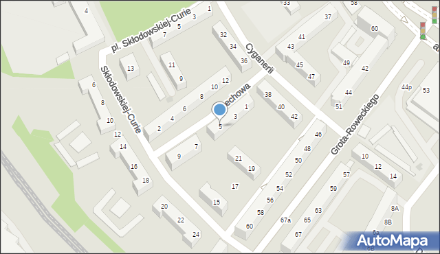 Tychy, Czechowa Antoniego, 5, mapa Tych&oacute;w