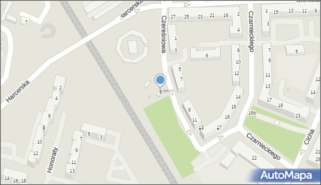 Tychy, Czereśniowa, 6, mapa Tychów