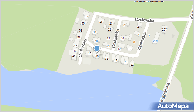 Tychy, Czułowska, 35, mapa Tychów