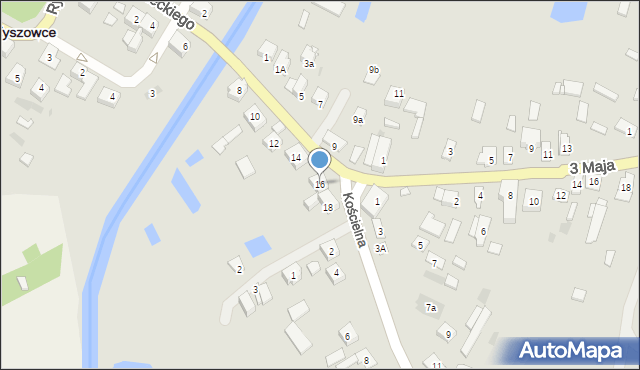 Tyszowce, Czarnieckiego Stefana, hetm., 16, mapa Tyszowce