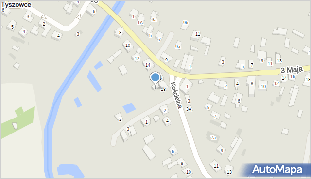 Tyszowce, Czarnieckiego Stefana, hetm., 18a, mapa Tyszowce