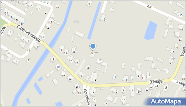Tyszowce, Czarnieckiego Stefana, hetm., 9b, mapa Tyszowce