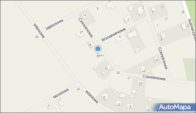 Uciechów, Czereśniowa, 23, mapa Uciechów