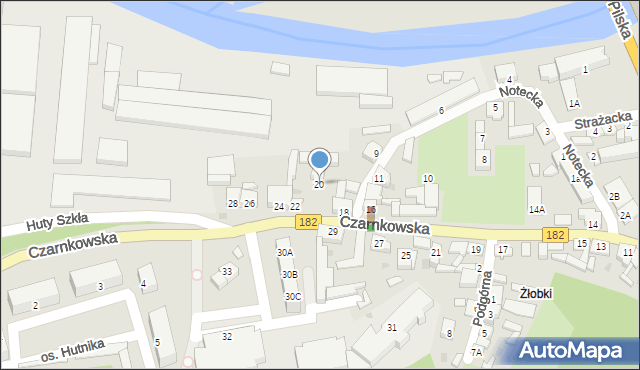 Ujście, Czarnkowska, 20, mapa Ujście