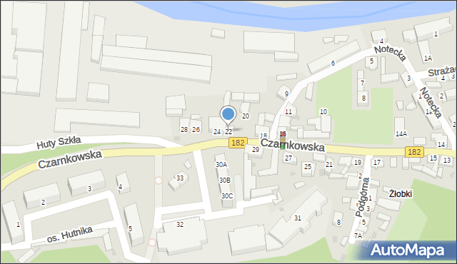 Ujście, Czarnkowska, 22, mapa Ujście