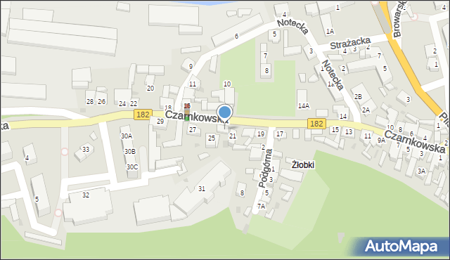 Ujście, Czarnkowska, 23, mapa Ujście
