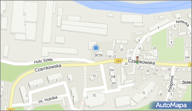 Ujście, Czarnkowska, 28, mapa Ujście