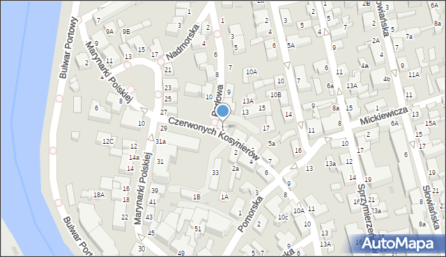 Ustka, Czerwonych Kosynierów, 1, mapa Ustka