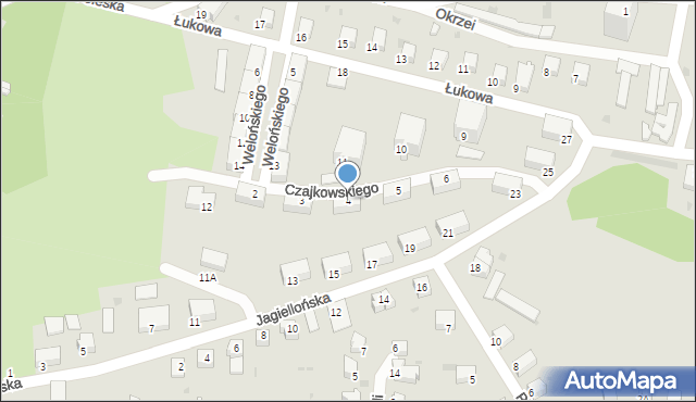 Wałbrzych, Czajkowskiego Piotra, 4, mapa Wałbrzycha