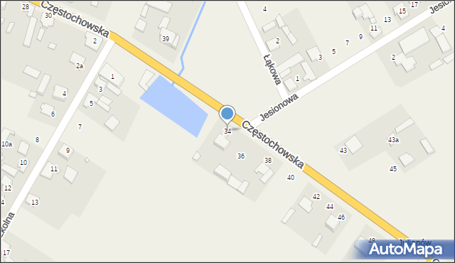 Waleńczów, Częstochowska, 34, mapa Waleńczów