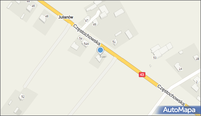 Waleńczów, Częstochowska, 58a, mapa Waleńczów