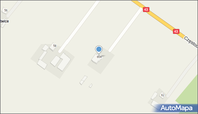 Waleńczów, Częstochowska, 60A, mapa Waleńczów