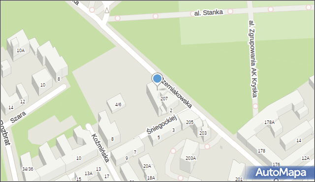 Warszawa, Czerniakowska, 209, mapa Warszawy