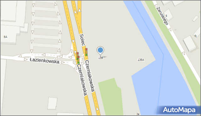 Warszawa, Czerniakowska, 136, mapa Warszawy