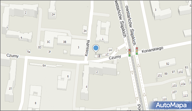 Warszawa, Czumy Waleriana, gen., 1F, mapa Warszawy